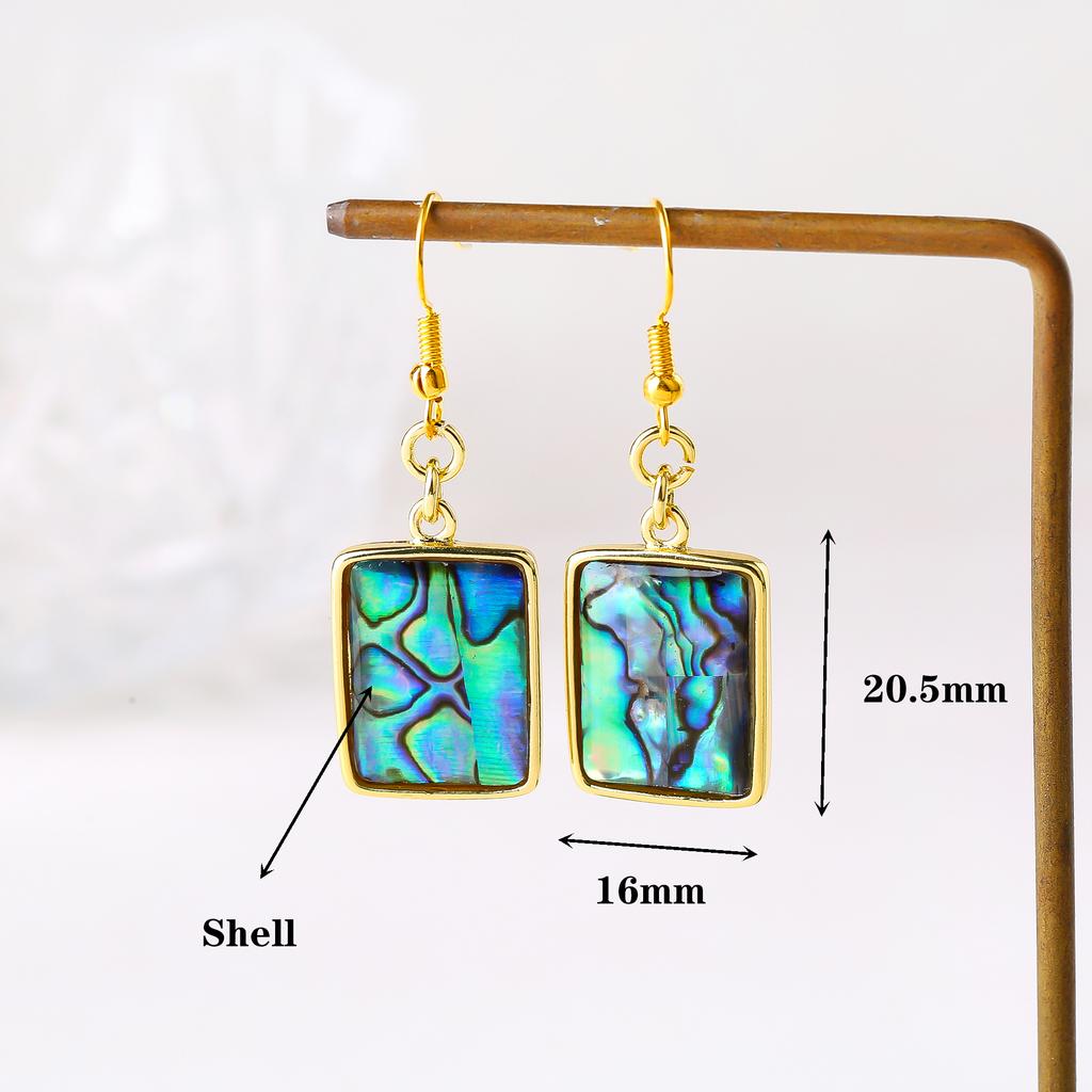 New Arrivals: Square, Oval, Heart-Shaped Shell Drop Earrings Minimalist for Women Party Wedding Jewelry Accessories Fine Gift