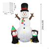 Christmas Inflatable Snowman Outdoor Decoration for Indoor Family EU Adapter