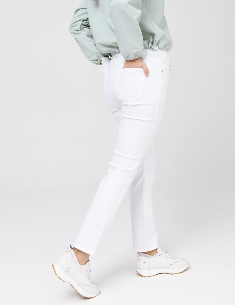 DOYOUKNOWMC 25Ss Thin Cotton Spandex Waistband Semi-Bootcut Autumnal Light White Pants