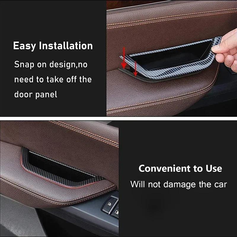 for BMW F25 F26 X3 X4 2011-2017 Door Interior Inner Handle Pull Trim Fit Car Interior Remove Armrest Protective Cover Auto Parts