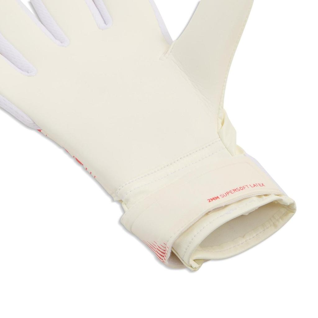 PUMA Future Play NC Junior Goalkeeper Gloves Soccer Football Sugared Almond Black/Ultra Red Size 4