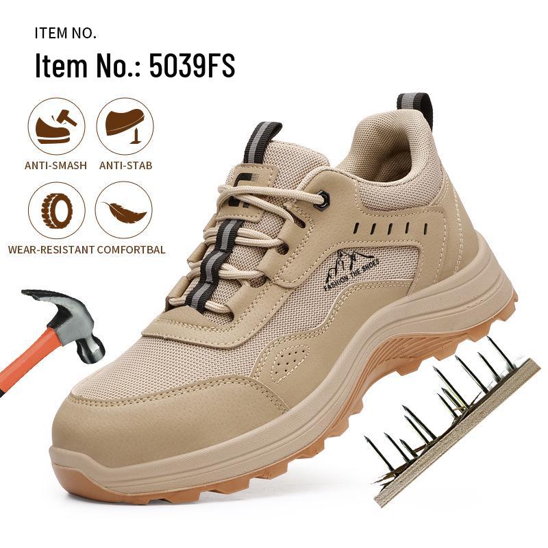 Men's Anti-Smash, Anti-Puncture Work Safety Shoes for Construction and Mines