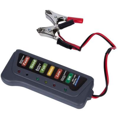 12V Car Battery Tester, Car Battery Charge Tester Alternator Tester with 6 LED Indicator Long