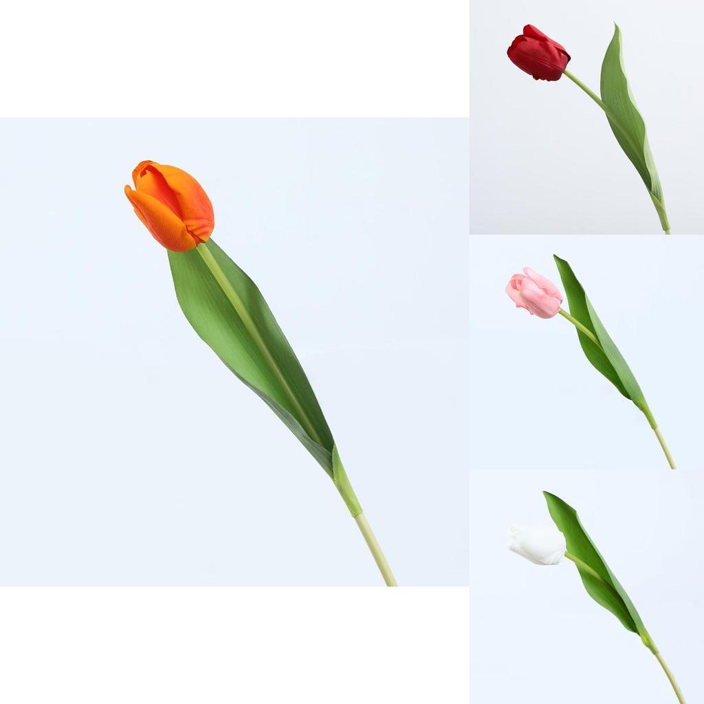 Realistische Tulipa Gesneriana Kunstblume Künstliche Pflanze für Hochzeitsdekoration und Foto-Requisiten