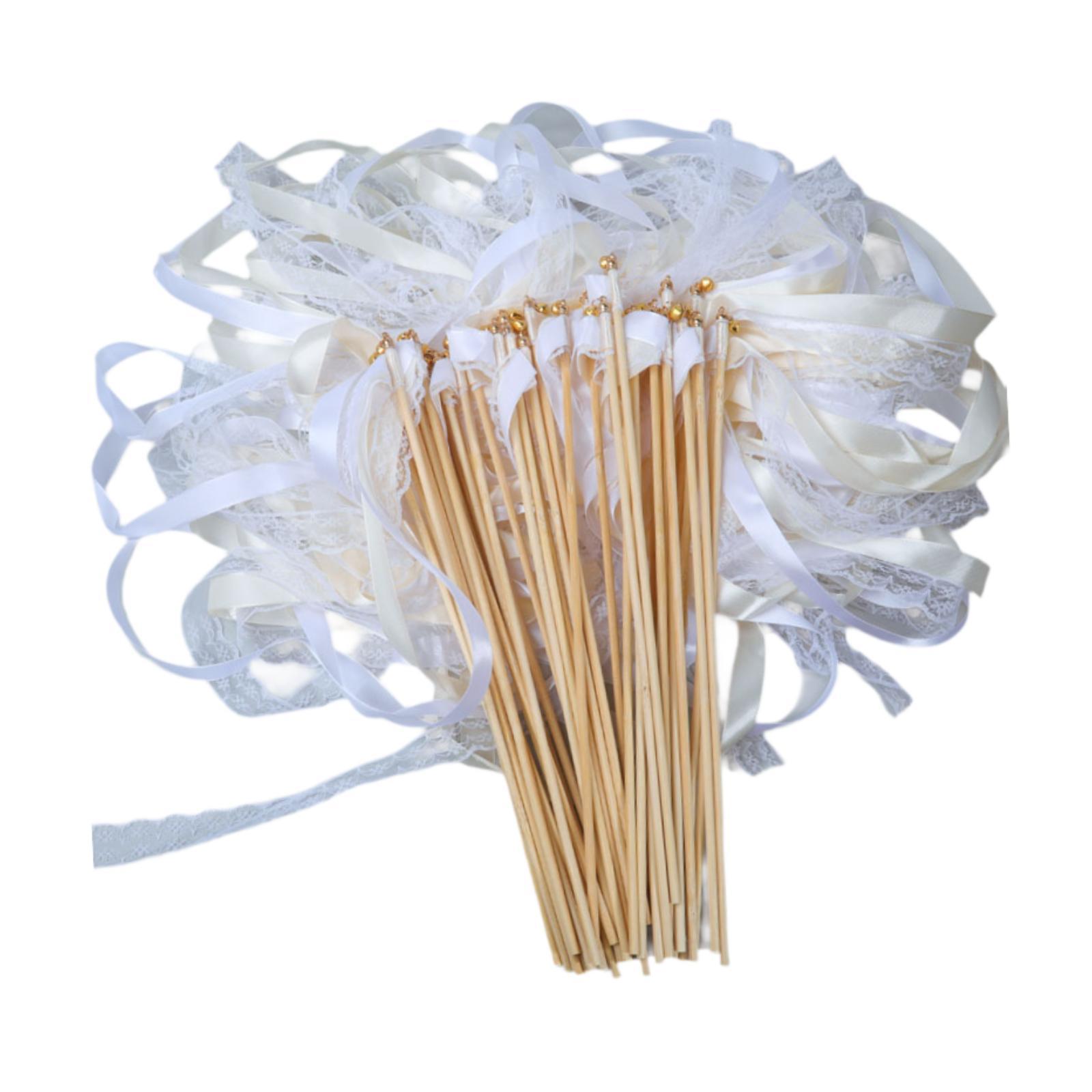 20 шт. Ленточные Серпантины, Серпантины для Вечеринки с Колокольчиками, Ленточные Палочки-Серпантины для Активностей, Сувенир для Вечеринки бежевый