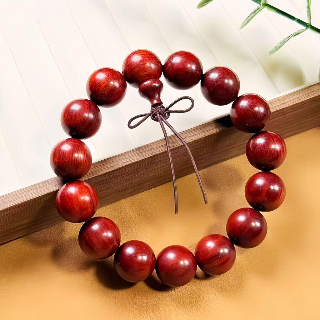 Zambia Red Sandalwood Beads Bracelet - Men's 20 Beads or Women's Sandalwood Rosary