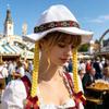 Cappello con treccia costume Oktoberfest per donna in tessuto poliestere Accessori Cosplay Halloween