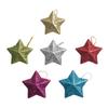 Merry Christmas Tree Hanging Star Pendants Set with Small Pentagram Ornaments for Holiday Party and Home Decorations