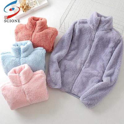 SCIONE Coral Fleece Jacket Female Fleece Men's Autumn and Winter Thick Warm Outdoor Fleece Jacket