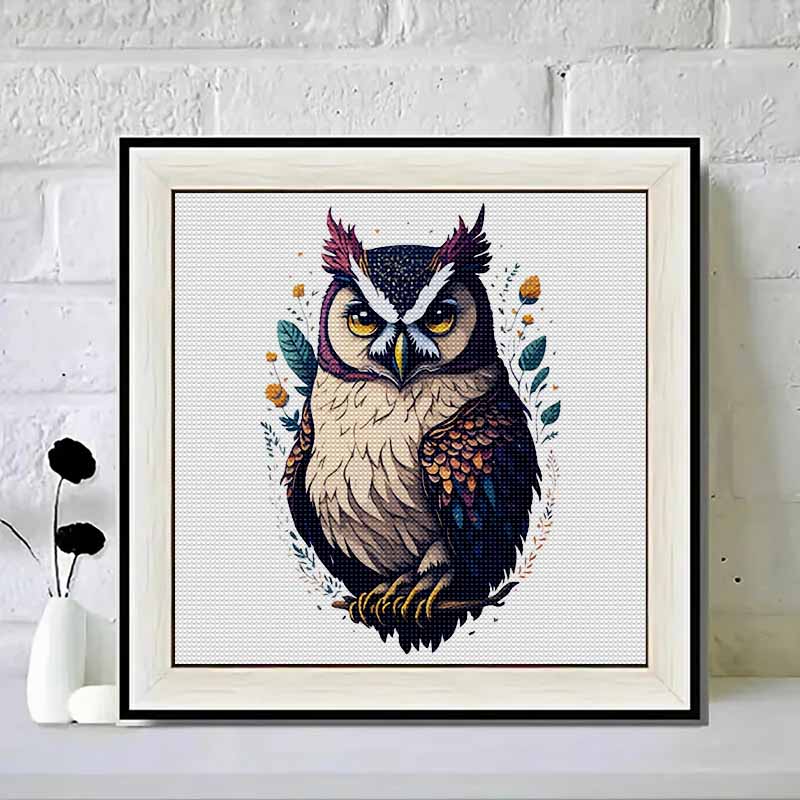 New Arrival 5D DIY Full Circle Diamond Painting "Painted Black Owl" Embroidery Cross Stitch Home Decor Gift