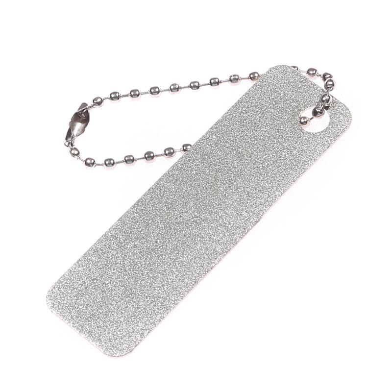 Fishing Hook Sharpener Portable Diamond Stone Fish Hook Sharpen Tools Knife Whetstone Keychain for Outdoor Fishing Accessories