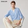 Zhaojun Women's 100% Cashmere Mock-Layer Knit Sweater