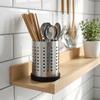 With Drain Holes Chopstick Holder Stainless Steel Cutlery Holder Organizer  Kitchen Counter