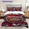 "Vibrant Arsenal Emblem Artwork" Three-piece Set (1 * Duvet Cover + 2 * Pillowcase, Without Core) 2DFlat Duvet Cover and Pillowcase