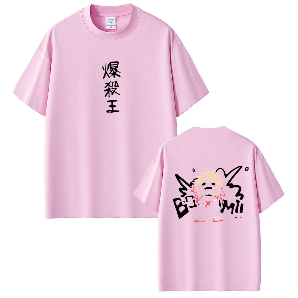 Hot Sale Anime My Hero Academia Bakugou Katsuki Graphic Tshirt Unisex Women Casual Soft Cotton Y2K Tshirt Male Unisexga Funny Tees