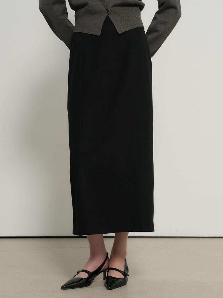 GENERALIDEA Minimal H-Line Long Skirt [Black] / Wbe1L13505