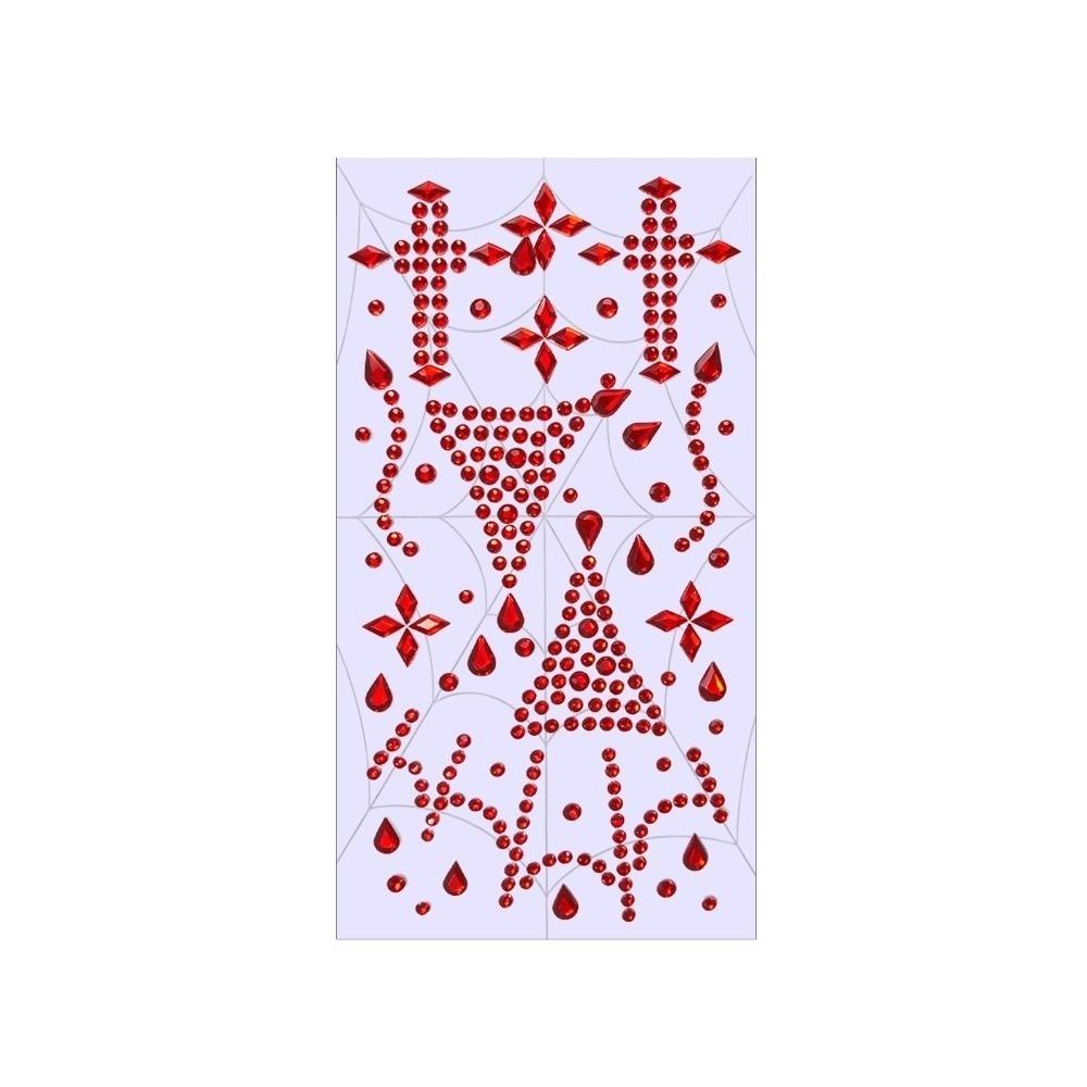 Rhinestone Face Eye Jewels Sticker 3D Face Gem Sticker Crystal Tattoo Sticker Halloween Party