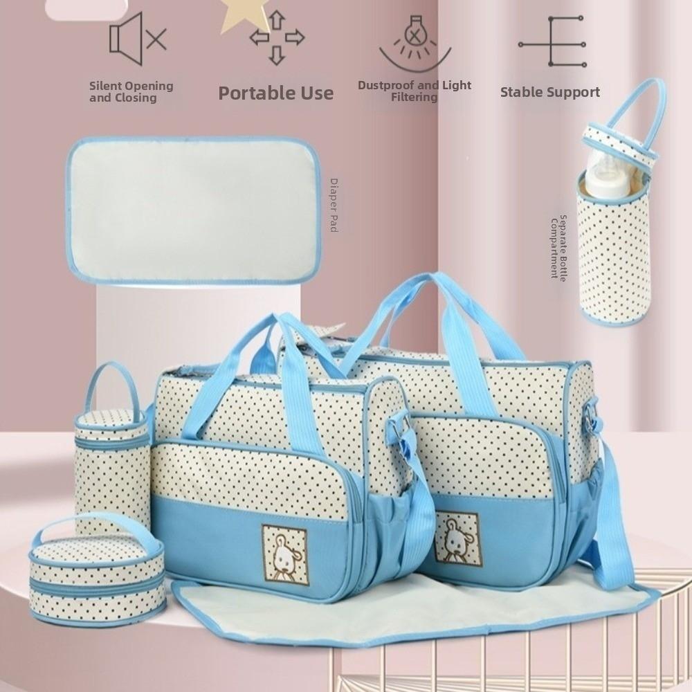 5Pcs/Set Multifunctional Travel Stroller Organizer Newborn Accessories Bag  Mother and Baby