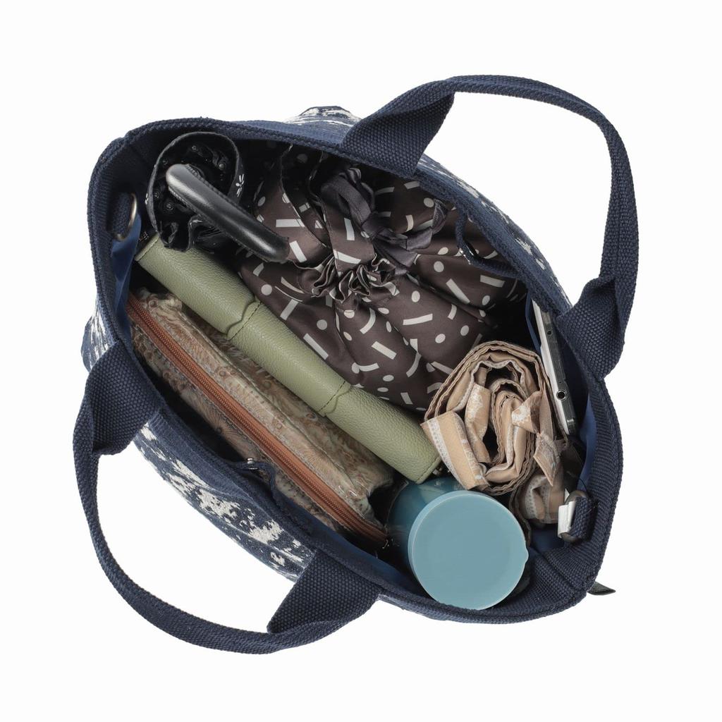 Horizontal Adult Tote Bag LT Deli Pattern Fabric [Rootote] Women's (Gray)