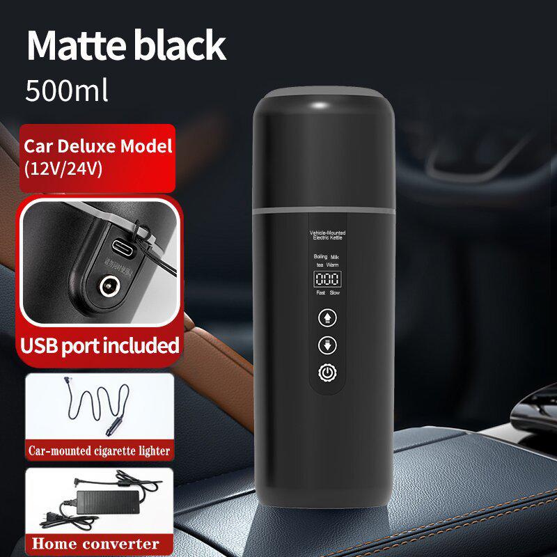 Universal 12V/24V Portable Multi-Functional Electric Heated Car Water Cup