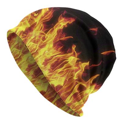 Bright Fire Cap Burning Hip Hop Adult Street Skullies Beanies Hat Spring Warm Thermal Elastic Bonnet Knit Hat