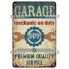 Retro Hot Rod Garage Metal Tin Sign Vintage Style Wall Door Decor for Man Cave Home Workshop