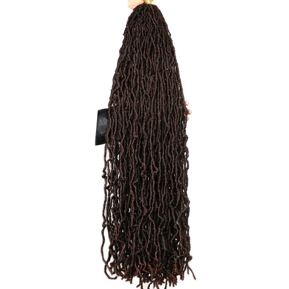 Soft Crochet Synthetic Hair Faux Locs Natural Style Pre Looped Goddess Locs High Temperature Fiber Black Women Braiding