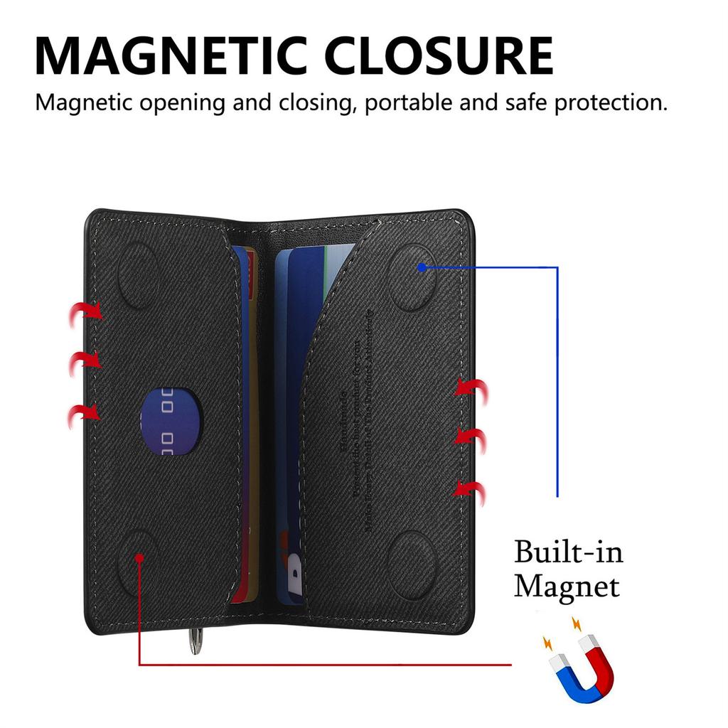Mobile Phone Case Card Holder With PU Leather Back Sticker Card Bag Portable Zipper Wallet Stand For iPhone 16 Pro Max 15 14 13