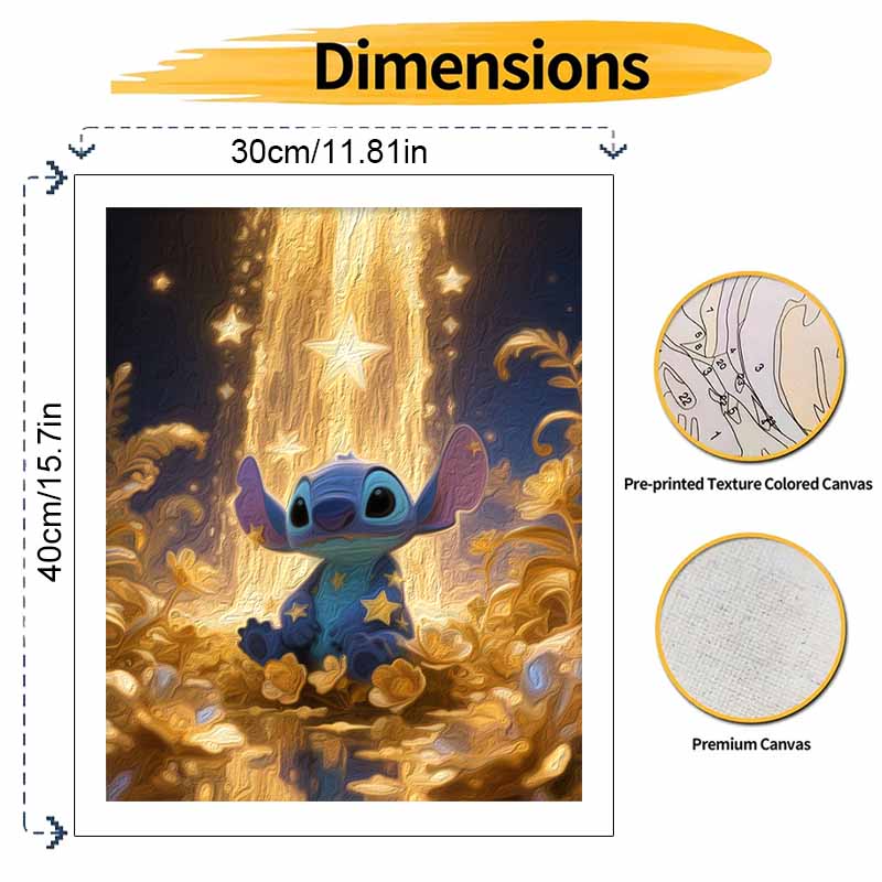 Disney Stitch Oil Painting Hand Painting Art Kit Coloring Painting Handmade Diy Home Decoration Gift