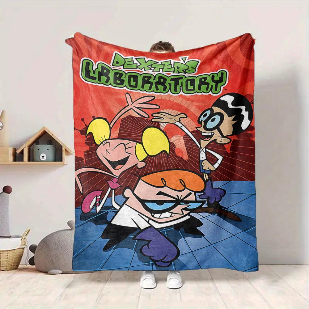 1 Stück Dexter's Labor Gemütliche Print-Decke Leichte Warme Flanell-Kuscheldecke Für Sofa, Bett, Wohnzimmer