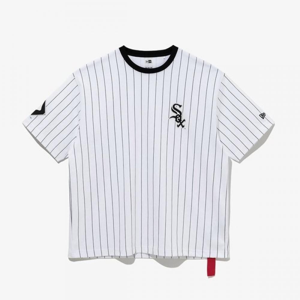 

Оригинальная футболка с коротким рукавом в полоску New Era Domestic Store Mlb Chicago White Sox 14679811 14679811/S
