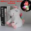 Light Rainbow Led Unicorn Fur Toy Cute Cartoon Girl Children Gifts Birthday