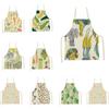 Vegetable Sleeveless Aprons Onion Carrot Printed Kitchen Apron Women Men Baking Waist Bib Home Cooking Brief Sleeveless Pinafore