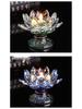 Kristall-Lotus-Glas-Kerzenhalter - Mehrfarbiges Ornament, Ewige Butterlampe für Heimdekoration