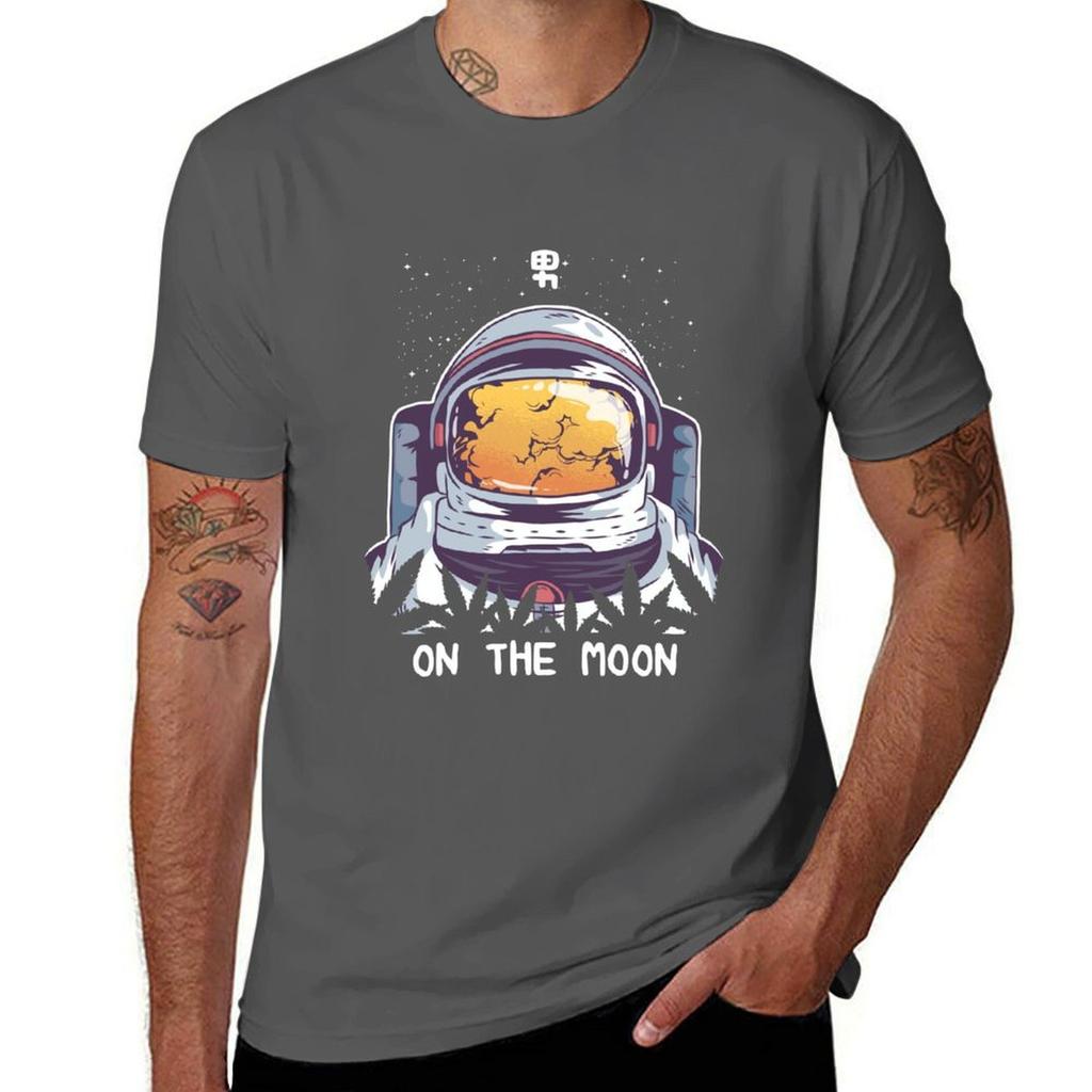 Man On The Moon Artwork TShirt AntiWrinkle Short Sleeve TShirt