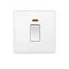White UK Plug 13A with USB Panel UK Socket Panel, International Universal USB Mobile Phone Charging Socket, with LED Light