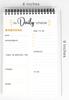 Inkdotpot To Do List Notepad – 6” X 9” Paper Stationery, Simple White Daily Schedule Planner Spiral Notepad Daily Checklist-(50 Sheets)