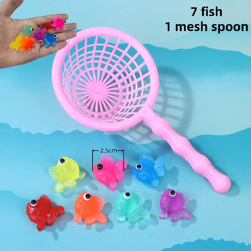 1 Set Toddlers Bathing Shower Gifts Kawaii Simulation Rubber Goldfish Baby Bath Water Play Games Toys For Kids