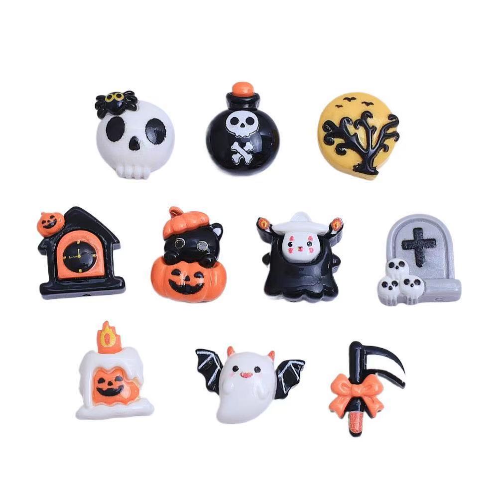 20Pcs New Cute Resin Cartoon Halloween Ghost Series Flat Back Scrapbooking DIY Jewelry Craft Decoration Accessorie