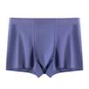 Plus Size Men's Spring and Summer Solid Color Antibacterial Breathable Non Mark Mid Waist Flat Angle Underwear