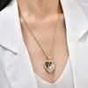Picture Photo Necklace, Personalized  Zirconia Heart Pendant Jewelry Customized Gifts for Women