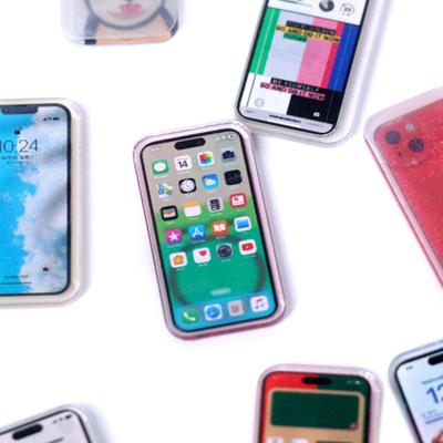 5 pièces 1:12 Dollhouse Miniature Mobile Phone Simulation Smartphone Modèle Enfants Pretend Play Jouets Accessoires de Maison de Poupée