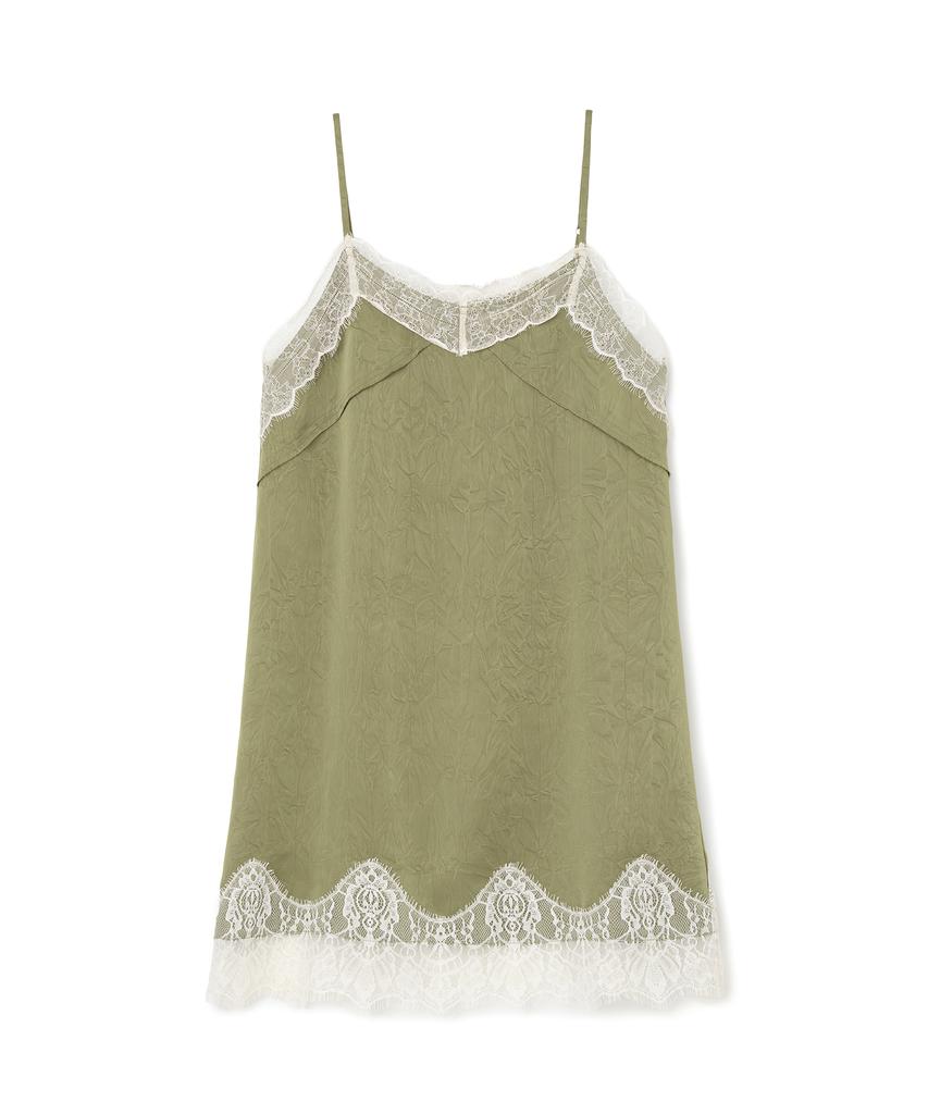 Milo Woman Crease Lace Midi Dress [Khaki]