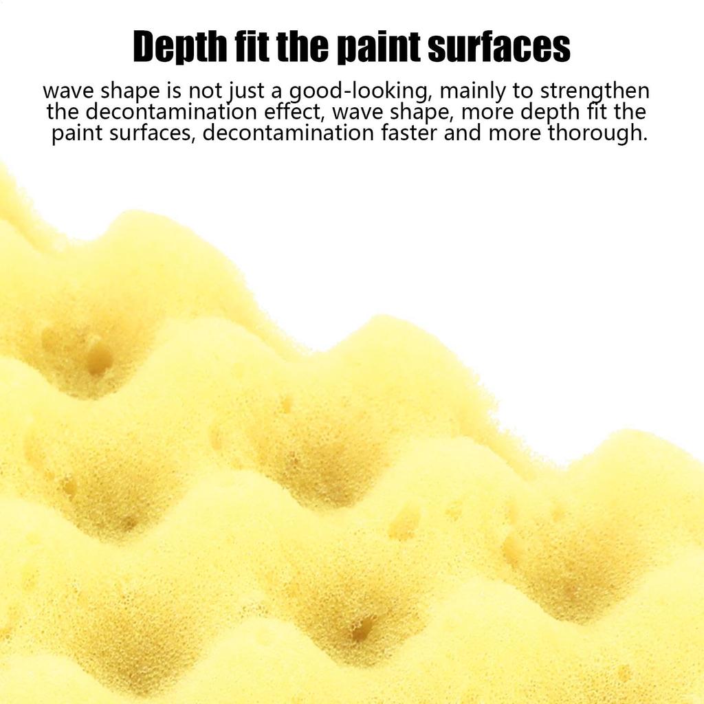 Car Wash Sponge, Suction Tire Wheel Wash Pad, Extra Thick Foam Scrubber, Easy