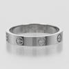 CARTIER Love Small Model Ring K18 white gold #7.6(US Size) 4.5g Women Used