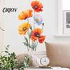 Weather Resistant Floral Window Decals 2Pcs Watercolor Flower Wall Stickers, PVC Waterproof Decals, Peel And Stick Indoor Outdoor Stickers Art Decor,