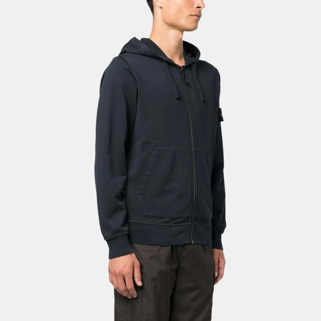 STONE ISLAND Ss25 Long Sleeve Hooded Zipper Solid Jacket Men Jackets Blue K1S156100042-S0051-V0020