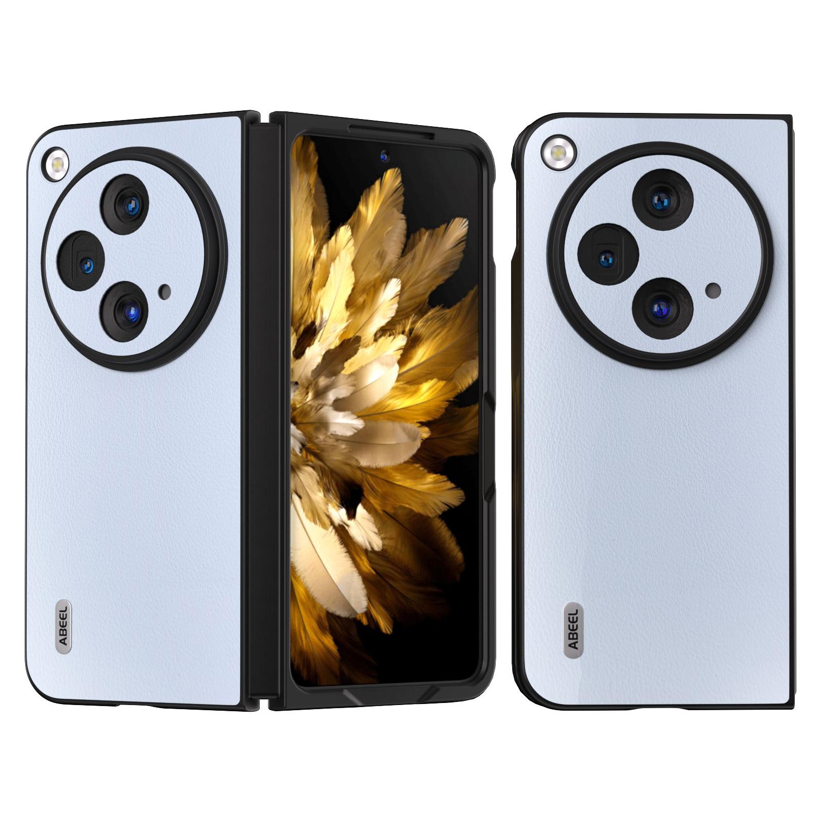 

ABEEL For Oppo Find N3 5G/OnePlus Open Case Ecological Texture Leather Phone Back Cover Baby Blue