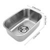 RV Sink Stainless Steel Mini Single Bowl RV Sink Wash Basin for Cars Boats RVs Yachts 12.6x8.66x4.72 In
