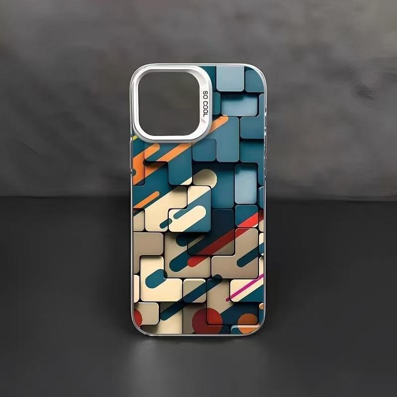 The new square is suitable for iphone17 mobile phone case Apple 15promax/14 personality 13pro16 Europe and America 12xr.